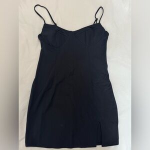 Elegant Black Spaghetti Strap Dress